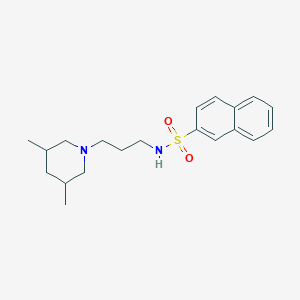 molecular formula C20H28N2O2S B4647398 N-[3-(3,5-dimethyl-1-piperidinyl)propyl]-2-naphthalenesulfonamide 