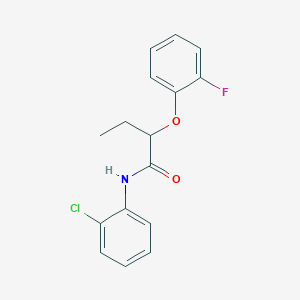 molecular formula C16H15ClFNO2 B4647409 N-(2-chlorophenyl)-2-(2-fluorophenoxy)butanamide 