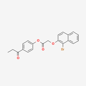 molecular formula C21H17BrO4 B4647418 4-propionylphenyl [(1-bromo-2-naphthyl)oxy]acetate 