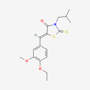 molecular formula C17H21NO3S2 B4647433 5-(4-ethoxy-3-methoxybenzylidene)-3-isobutyl-2-thioxo-1,3-thiazolidin-4-one 