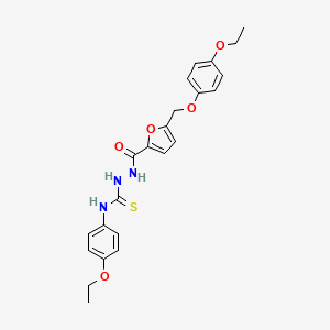 2-{5-[(4-ethoxyphenoxy)methyl]-2-furoyl}-N-(4-ethoxyphenyl)hydrazinecarbothioamide