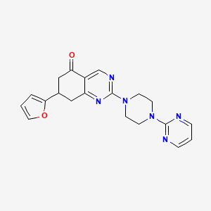 molecular formula C20H20N6O2 B4647457 7-(2-furyl)-2-[4-(2-pyrimidinyl)-1-piperazinyl]-7,8-dihydro-5(6H)-quinazolinone 