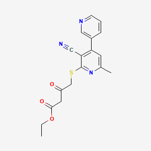 molecular formula C18H17N3O3S B4647477 ethyl 4-[(3'-cyano-6'-methyl-3,4'-bipyridin-2'-yl)thio]-3-oxobutanoate 