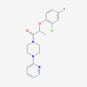 1-[2-(2-chloro-4-fluorophenoxy)propanoyl]-4-(2-pyridinyl)piperazine