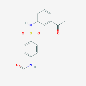 molecular formula C16H16N2O4S B464750 N-{4-[(3-乙酰苯基)磺酰基]苯基}乙酰胺 CAS No. 76883-68-6