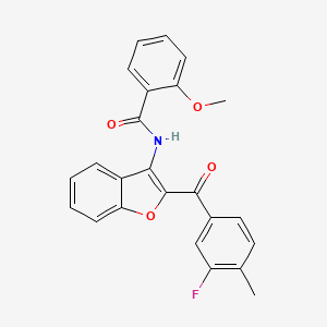 molecular formula C24H18FNO4 B4647551 N-[2-(3-fluoro-4-methylbenzoyl)-1-benzofuran-3-yl]-2-methoxybenzamide 