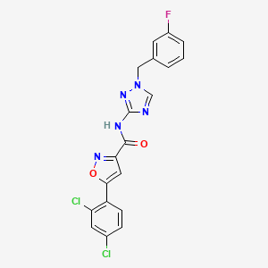 5-(2,4-dichlorophenyl)-N-[1-(3-fluorobenzyl)-1H-1,2,4-triazol-3-yl]-3-isoxazolecarboxamide