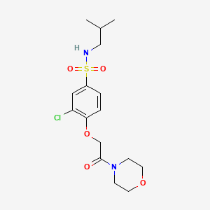 3-chloro-N-isobutyl-4-[2-(4-morpholinyl)-2-oxoethoxy]benzenesulfonamide