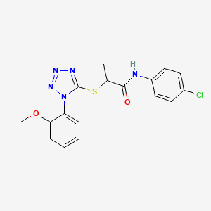 N-(4-chlorophenyl)-2-{[1-(2-methoxyphenyl)-1H-tetrazol-5-yl]thio}propanamide