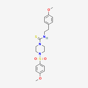 N-[2-(4-methoxyphenyl)ethyl]-4-[(4-methoxyphenyl)sulfonyl]-1-piperazinecarbothioamide