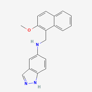 molecular formula C19H17N3O B4647588 N-[(2-methoxy-1-naphthyl)methyl]-1H-indazol-5-amine 