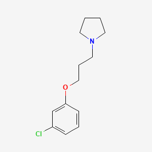 molecular formula C13H18ClNO B4647590 1-[3-(3-chlorophenoxy)propyl]pyrrolidine 