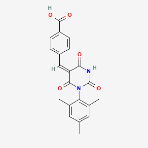 4-[(1-mesityl-2,4,6-trioxotetrahydro-5(2H)-pyrimidinylidene)methyl]benzoic acid