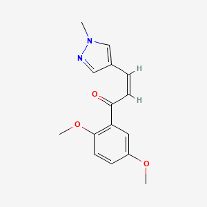 1-(2,5-dimethoxyphenyl)-3-(1-methyl-1H-pyrazol-4-yl)-2-propen-1-one
