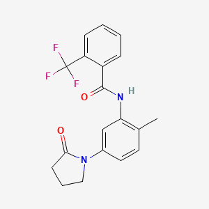 N-[2-methyl-5-(2-oxo-1-pyrrolidinyl)phenyl]-2-(trifluoromethyl)benzamide