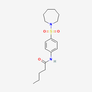 N-[4-(1-azepanylsulfonyl)phenyl]pentanamide