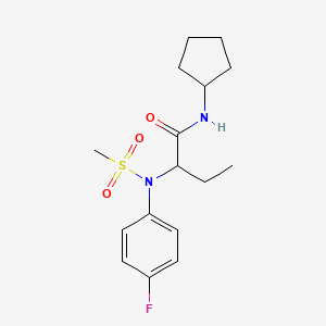 N-cyclopentyl-2-[(4-fluorophenyl)(methylsulfonyl)amino]butanamide