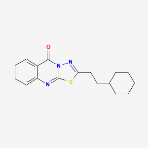 molecular formula C17H19N3OS B4647718 2-(2-cyclohexylethyl)-5H-[1,3,4]thiadiazolo[2,3-b]quinazolin-5-one 