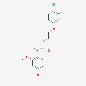 molecular formula C19H22ClNO4 B4647755 4-(4-chloro-3-methylphenoxy)-N-(2,4-dimethoxyphenyl)butanamide 