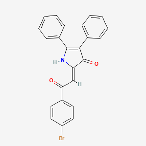 molecular formula C24H16BrNO2 B4647761 2-[2-(4-bromophenyl)-2-oxoethylidene]-4,5-diphenyl-1,2-dihydro-3H-pyrrol-3-one 