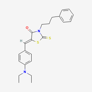 molecular formula C23H26N2OS2 B4647768 5-[4-(diethylamino)benzylidene]-3-(3-phenylpropyl)-2-thioxo-1,3-thiazolidin-4-one 