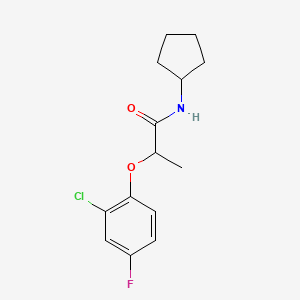 molecular formula C14H17ClFNO2 B4647869 2-(2-chloro-4-fluorophenoxy)-N-cyclopentylpropanamide 