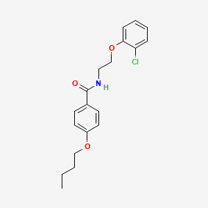 molecular formula C19H22ClNO3 B4647882 4-butoxy-N-[2-(2-chlorophenoxy)ethyl]benzamide 