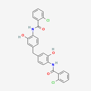 molecular formula C27H20Cl2N2O4 B4647883 N,N'-[methylenebis(2-hydroxy-4,1-phenylene)]bis(2-chlorobenzamide) 