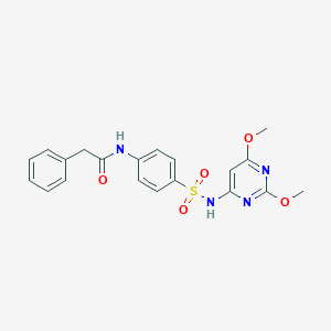 molecular formula C20H20N4O5S B464789 N-(4-{[(2,6-dimethoxypyrimidin-4-yl)amino]sulfonyl}phenyl)-2-phenylacetamide CAS No. 289630-88-2