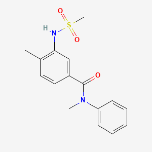 molecular formula C16H18N2O3S B4647907 N,4-dimethyl-3-[(methylsulfonyl)amino]-N-phenylbenzamide 