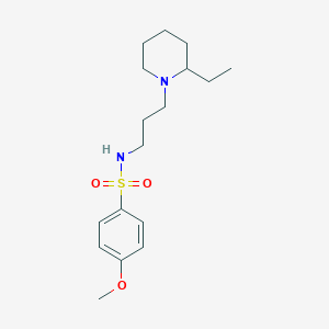 molecular formula C17H28N2O3S B4647909 N-[3-(2-ethyl-1-piperidinyl)propyl]-4-methoxybenzenesulfonamide 