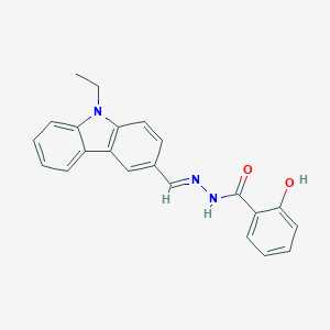 molecular formula C22H19N3O2 B464791 N'-[(9-ethyl-9H-carbazol-3-yl)methylene]-2-hydroxybenzohydrazide CAS No. 304480-24-8
