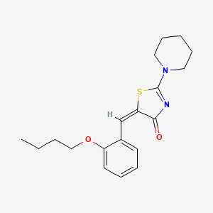 molecular formula C19H24N2O2S B4647922 5-(2-butoxybenzylidene)-2-(1-piperidinyl)-1,3-thiazol-4(5H)-one 