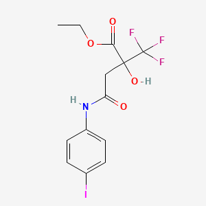 ethyl 2-hydroxy-4-[(4-iodophenyl)amino]-4-oxo-2-(trifluoromethyl)butanoate