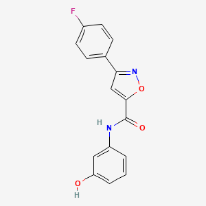 molecular formula C16H11FN2O3 B4647942 3-(4-fluorophenyl)-N-(3-hydroxyphenyl)-5-isoxazolecarboxamide 