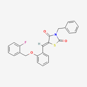 molecular formula C24H18FNO3S B4647949 3-benzyl-5-{2-[(2-fluorobenzyl)oxy]benzylidene}-1,3-thiazolidine-2,4-dione 