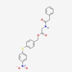 molecular formula C23H20N2O5S B4647984 4-[(4-nitrophenyl)thio]benzyl N-(phenylacetyl)glycinate 