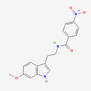molecular formula C18H17N3O4 B4647991 N-[2-(6-methoxy-1H-indol-3-yl)ethyl]-4-nitrobenzamide 
