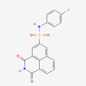 molecular formula C18H11IN2O4S B4648053 N-(4-iodophenyl)-1,3-dioxo-2,3-dihydro-1H-benzo[de]isoquinoline-5-sulfonamide 