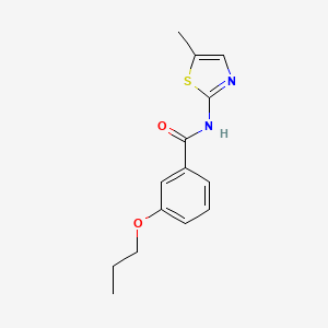 molecular formula C14H16N2O2S B4648071 N-(5-methyl-1,3-thiazol-2-yl)-3-propoxybenzamide 