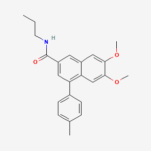 molecular formula C23H25NO3 B4648117 6,7-dimethoxy-4-(4-methylphenyl)-N-propyl-2-naphthamide 