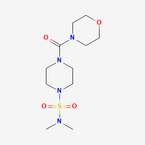 molecular formula C11H22N4O4S B4648146 N,N-dimethyl-4-(4-morpholinylcarbonyl)-1-piperazinesulfonamide 