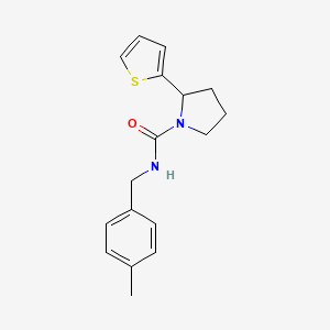molecular formula C17H20N2OS B4648165 N-(4-methylbenzyl)-2-(2-thienyl)-1-pyrrolidinecarboxamide 