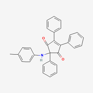 molecular formula C30H23NO2 B4648239 2-[(4-methylphenyl)amino]-2,4,5-triphenyl-4-cyclopentene-1,3-dione 