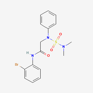 molecular formula C16H18BrN3O3S B4648254 N~1~-(2-bromophenyl)-N~2~-[(dimethylamino)sulfonyl]-N~2~-phenylglycinamide 
