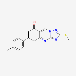 molecular formula C17H16N4OS B4648262 6-(4-methylphenyl)-2-(methylthio)-6,7-dihydro[1,2,4]triazolo[5,1-b]quinazolin-8(5H)-one 
