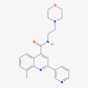 molecular formula C22H24N4O2 B4648291 8-methyl-N-[2-(4-morpholinyl)ethyl]-2-(3-pyridinyl)-4-quinolinecarboxamide 