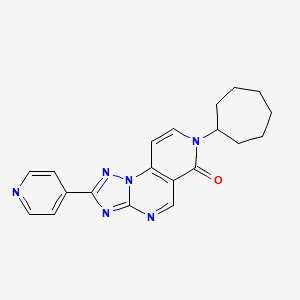 molecular formula C20H20N6O B4648310 7-cycloheptyl-2-(4-pyridinyl)pyrido[3,4-e][1,2,4]triazolo[1,5-a]pyrimidin-6(7H)-one 