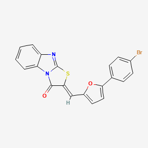 molecular formula C20H11BrN2O2S B4648341 2-{[5-(4-bromophenyl)-2-furyl]methylene}[1,3]thiazolo[3,2-a]benzimidazol-3(2H)-one 