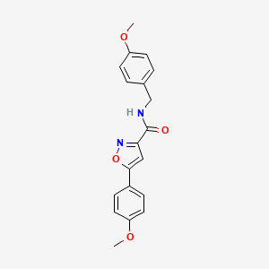 molecular formula C19H18N2O4 B4648347 N-(4-methoxybenzyl)-5-(4-methoxyphenyl)-3-isoxazolecarboxamide 